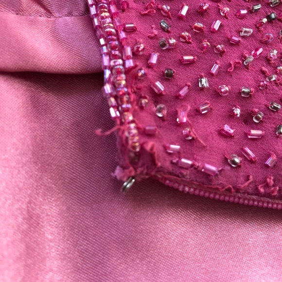 Scala Pink Strapless Formal Gown - Picture 15 of 16